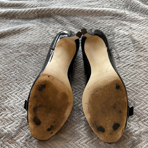 Enzo Angliolini Peep Toe Black Heels - Size 9 - Picture 7 of 10